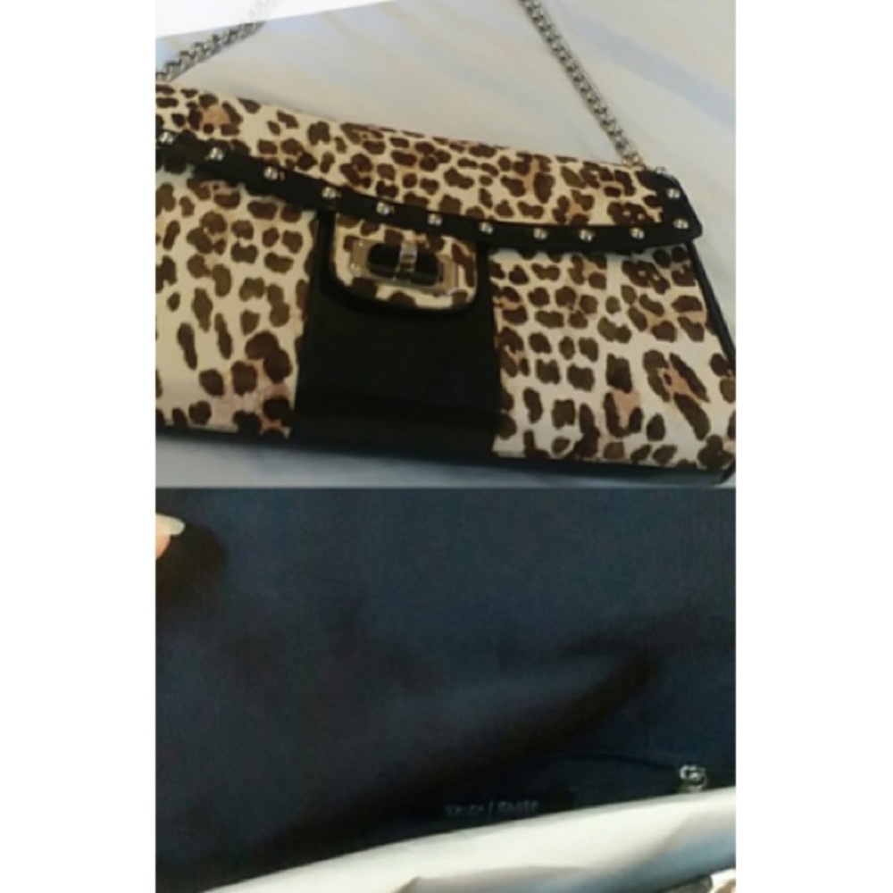 [ WHBM ] White House Black Market Cheetah Clutch